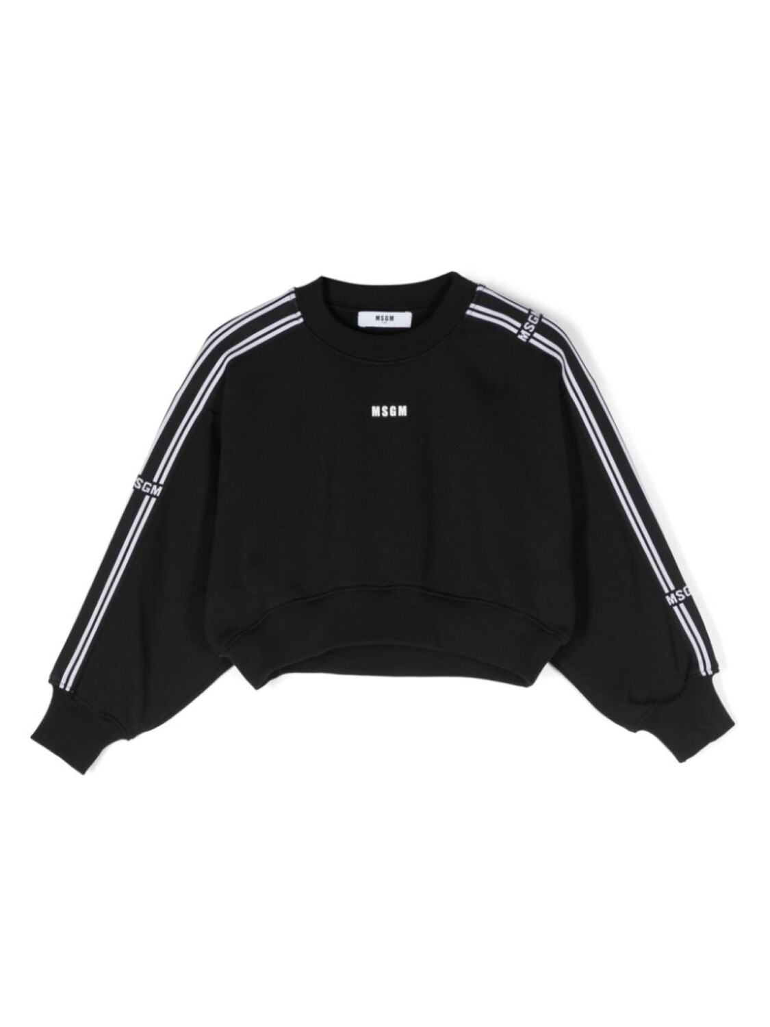 

MSGM Kids толстовка с логотипом на ленте, черный
