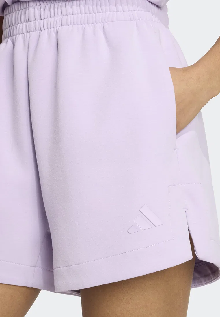 Шорты свободные, Soft Lux Adidas, пудровая слива — фото 3