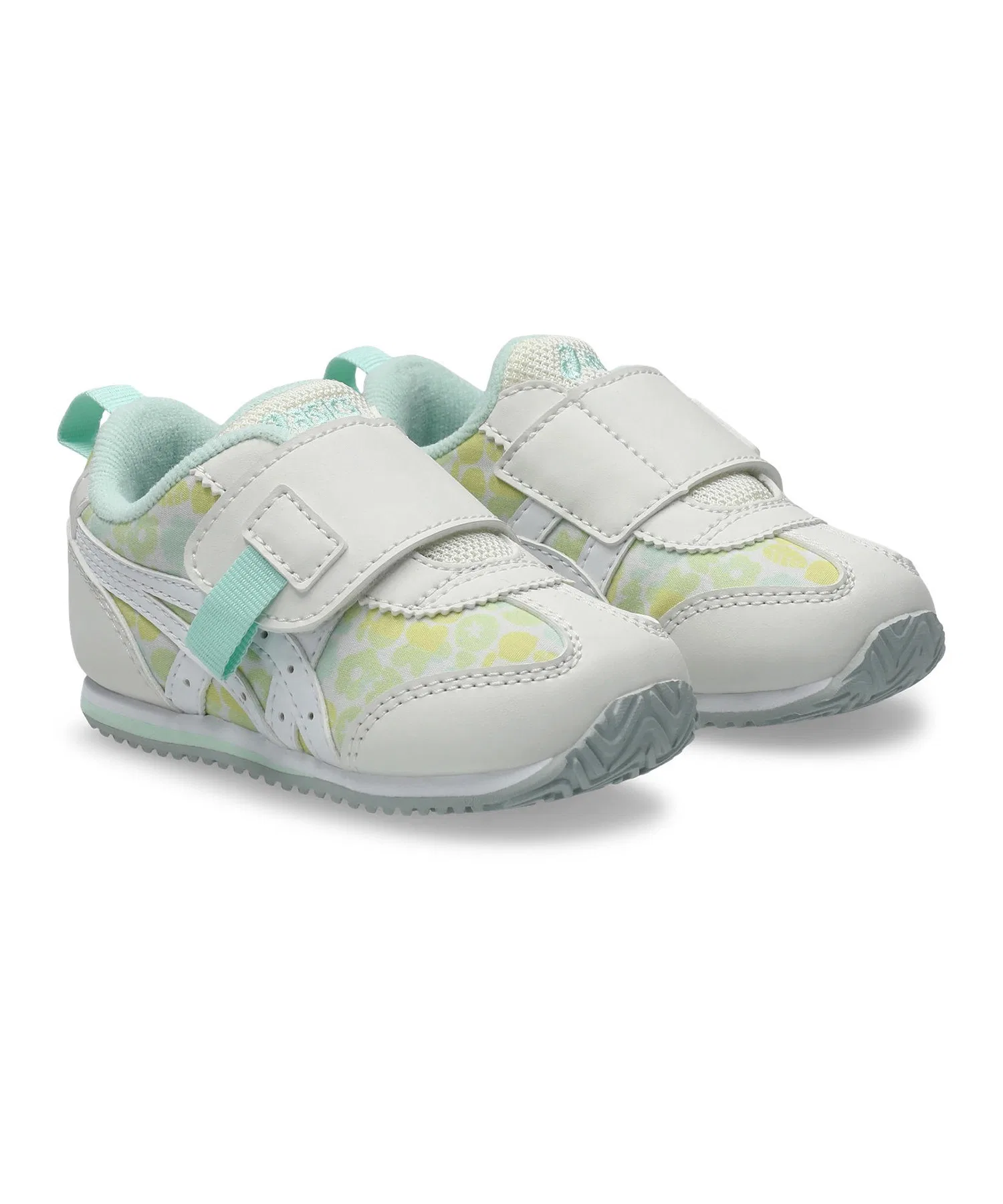 Детские кроссовки SUKUSUKU IDAHO BABY KT-ES G 2 с цветочным принтом белые