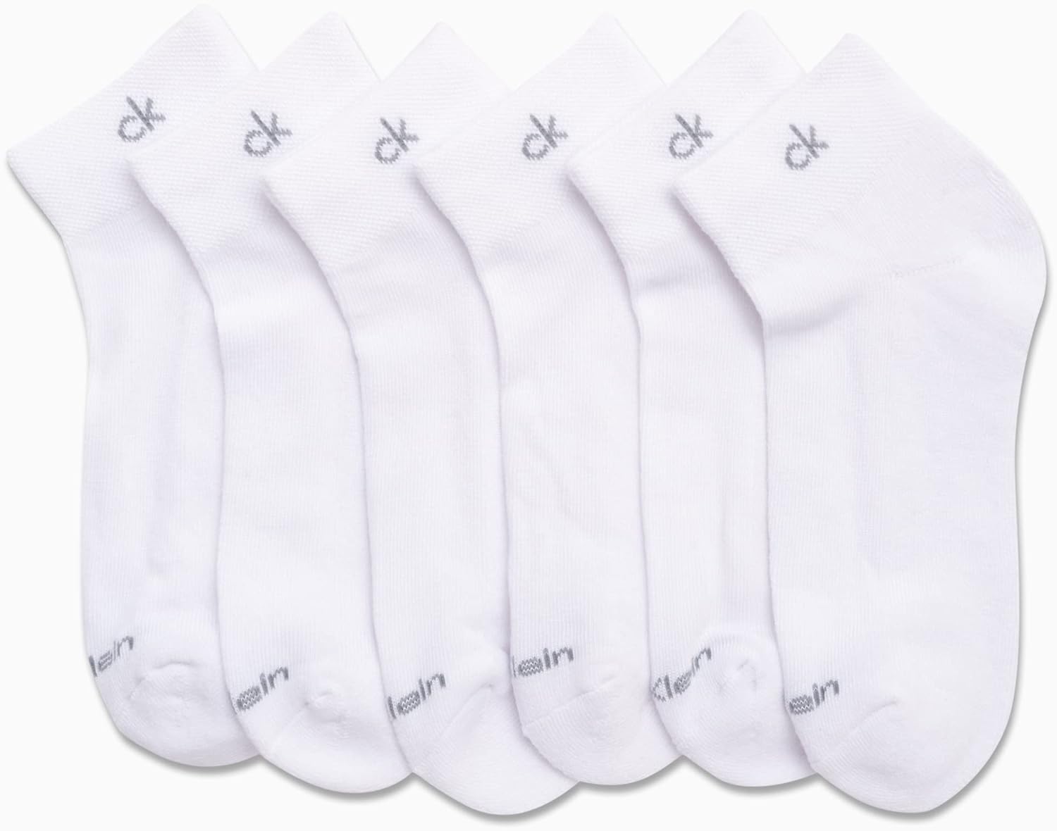 Женские носки Calvin Klein Quarter Socks, 12 пар, с амортизацией, для спорта, бега, спортзала, носки Quarter Sock, White — фото 2