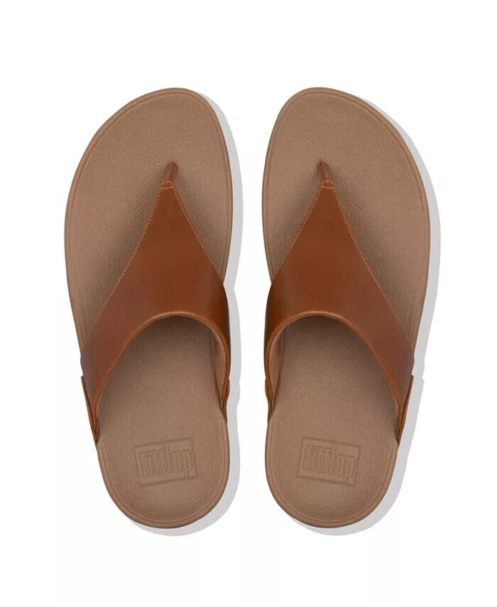 Женские кожаные сандалии Lulu с ремешками на носке FitFlop, бежевый — фото 4