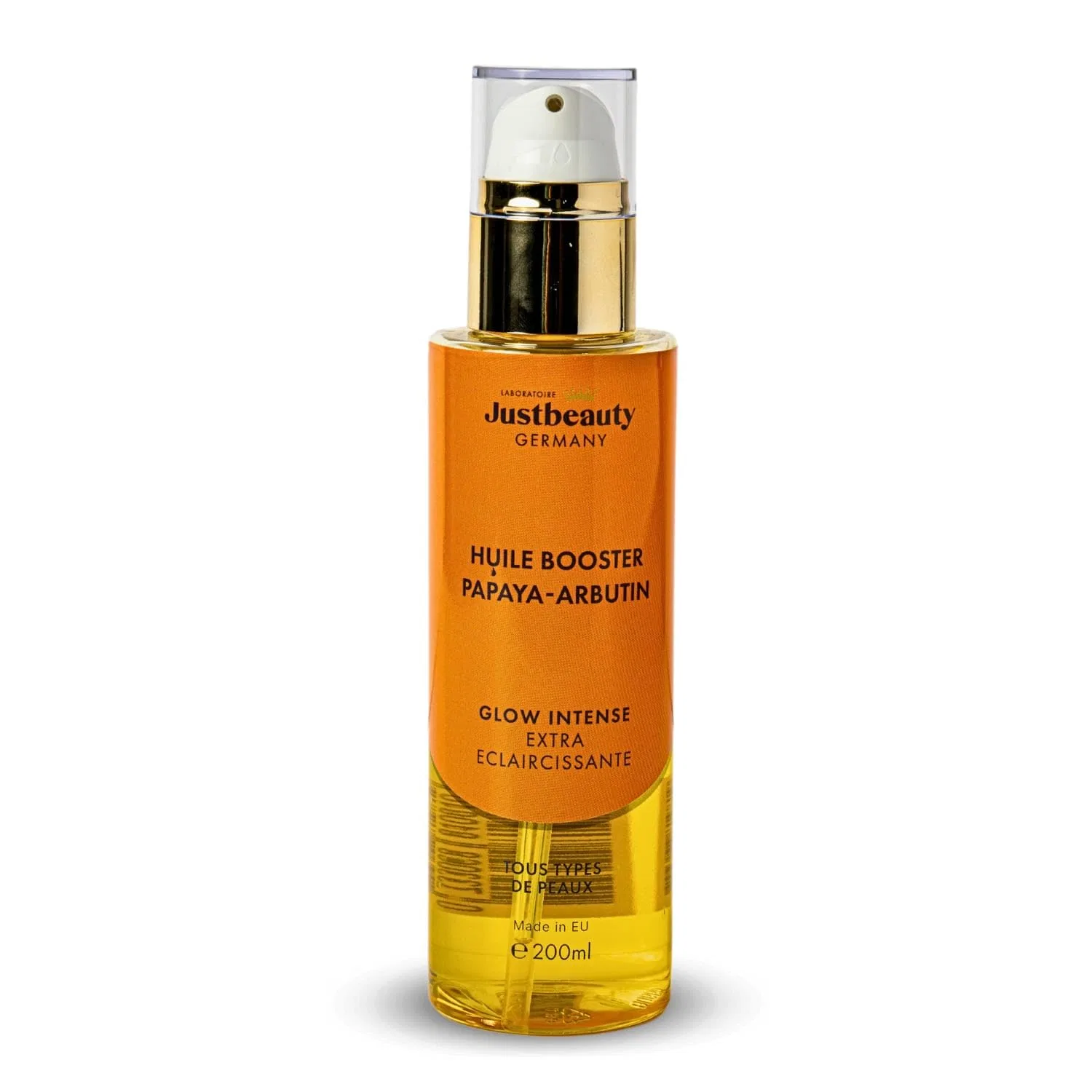Масло для лица и тела HUILE BOOSTER PERLE RARE PAPAYA - ARBUTIN, 200 мл Laboratoire Justbeauty Germany — фото 2