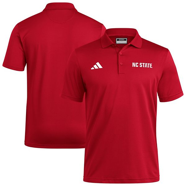 Мужская красная футболка поло nc state wolfpack ultimate 365 ottoman Adidas — фото 2