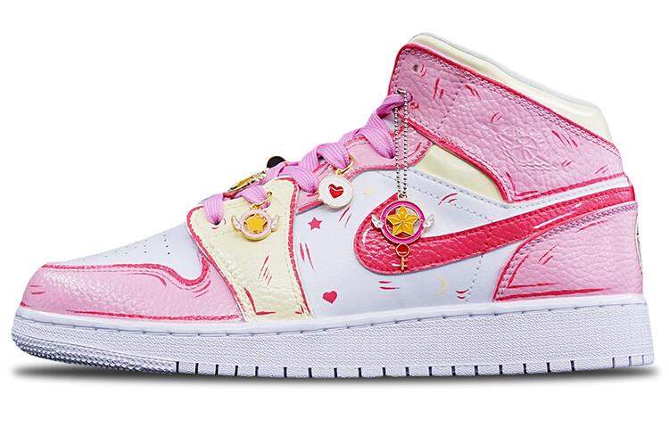 

Кроссовки Air Jordan 1 Vintage Basketball Shoes Women's Mid-Top Pink