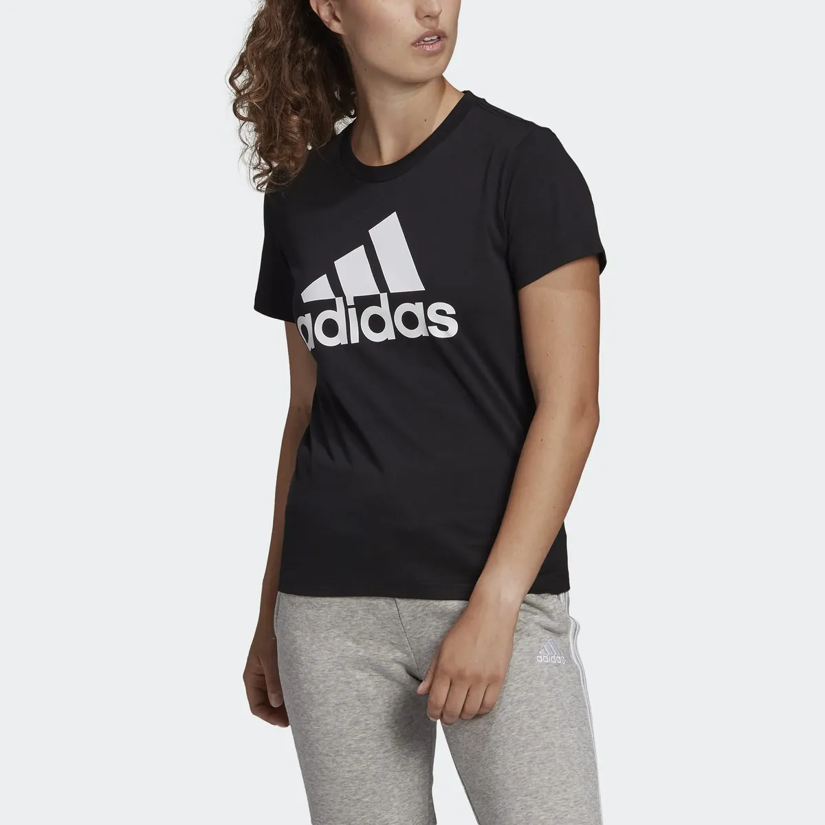 Футболка Adidas Sportswear "LOUNGEWEAR ESSENTIALS LOGO", белый — фото 3
