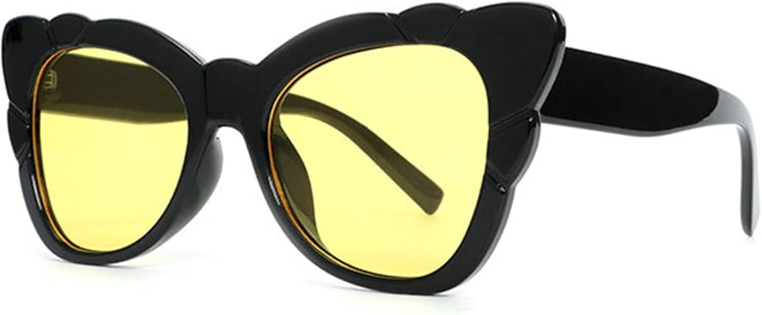 

Willochra Винтажные большие милые солнцезащитные очки «кошачий глаз» для женщин, классические ретро-очки с бабочками, модные солнцезащитные очки с градиентным переходом UV400, C2