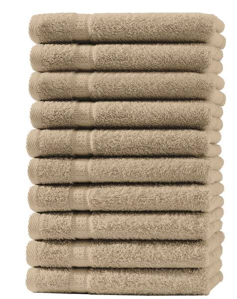 

10 шт Набор полотенец One-Home Frottee 50x100 cm, 50x10x100 см, бежевый