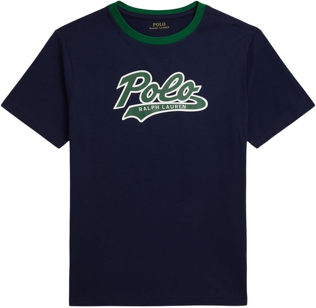 Футболка Polo Ralph Lauren Kids Logo Cotton Jersey Tee, цвет Refined Navy