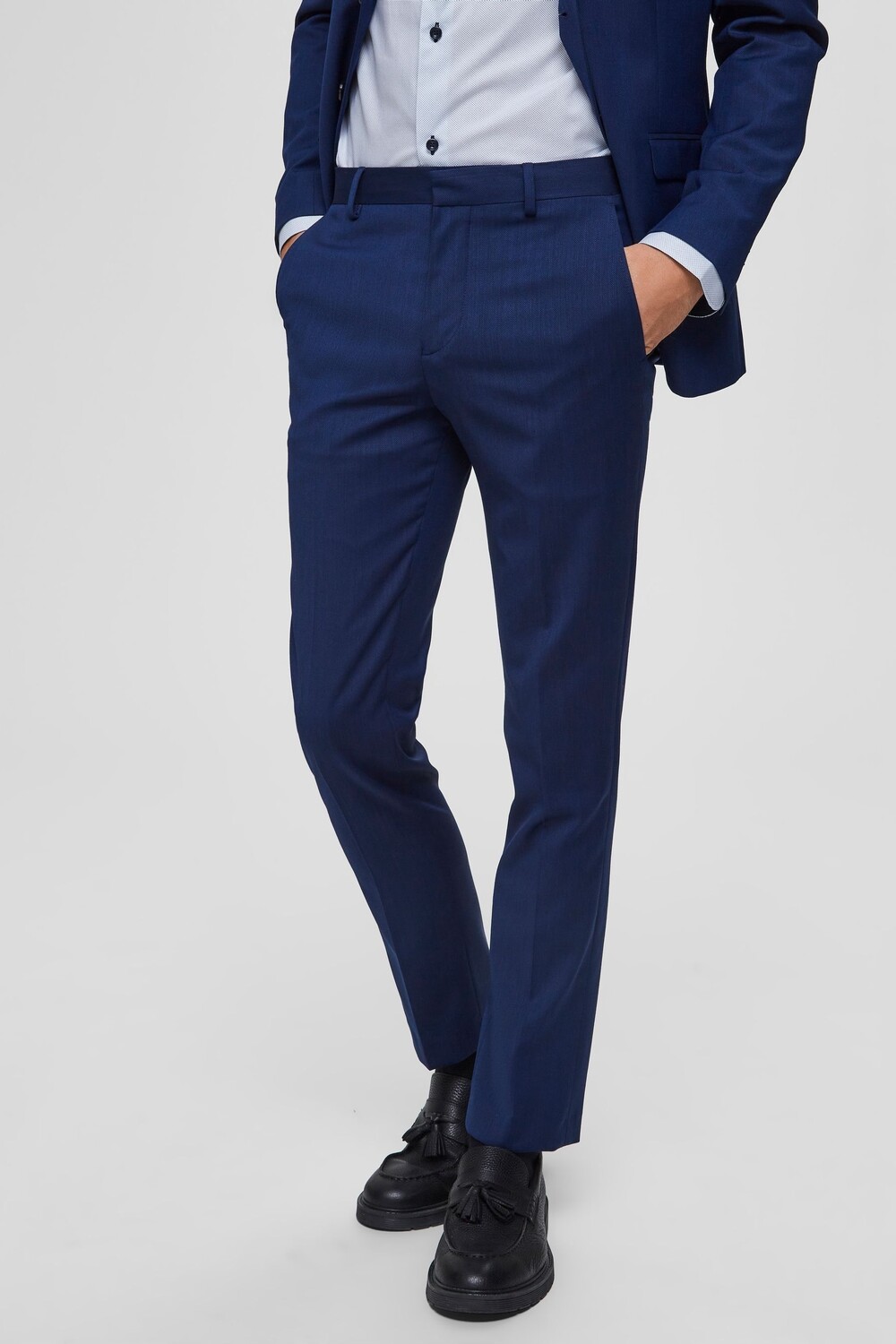 

Узкие костюмные брюки Bill Selected Homme, синий