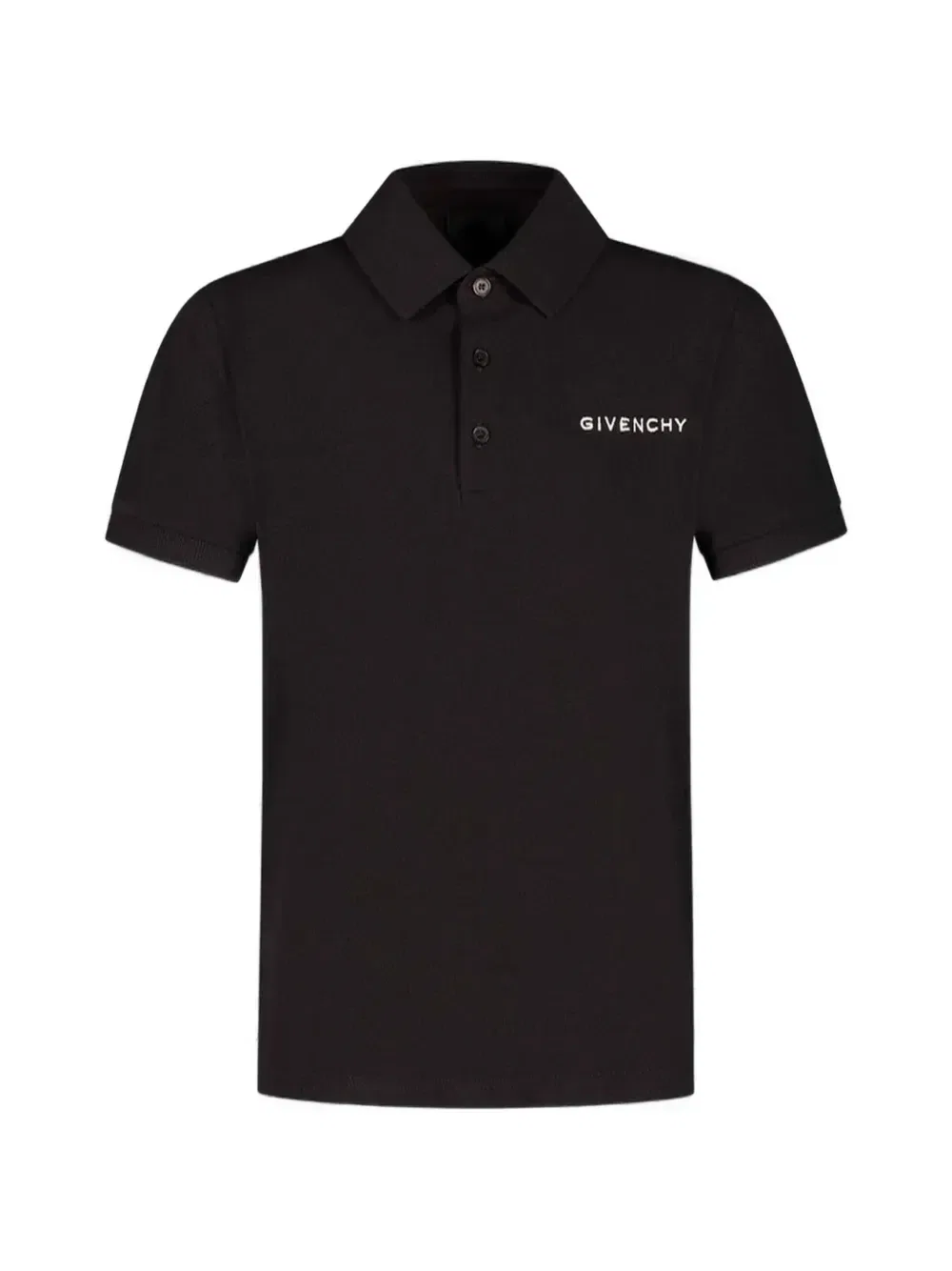 Поло на пуговицах Givenchy Kids, черный