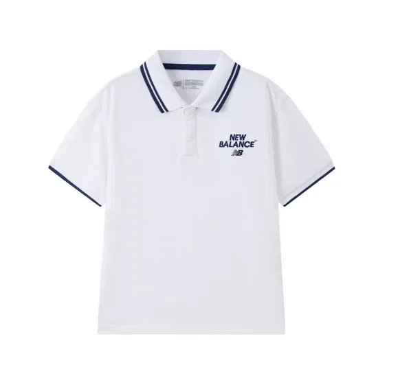 Поло New Balance Kids Lapel Thin Stretch белое