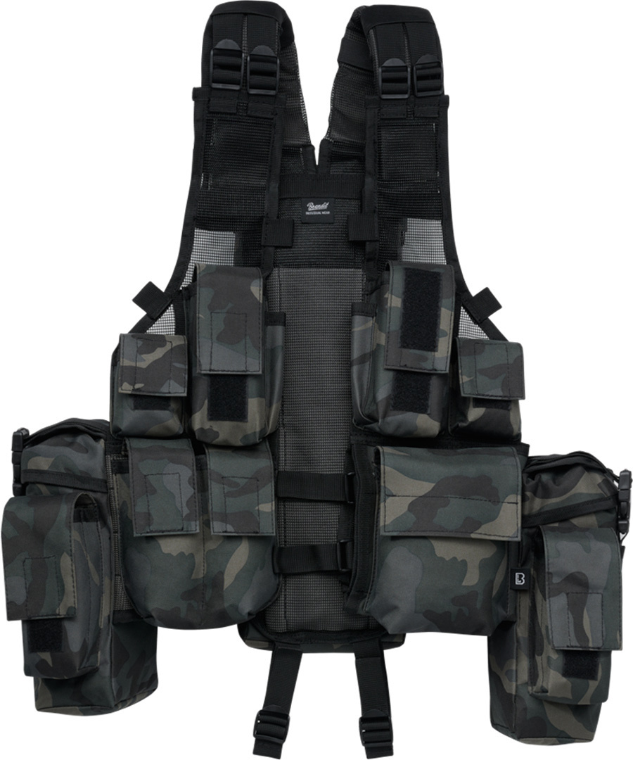 

Жилет Brandit Tactical Vest, темный кмуфляж, Серый, Жилет Brandit Tactical Vest, темный кмуфляж