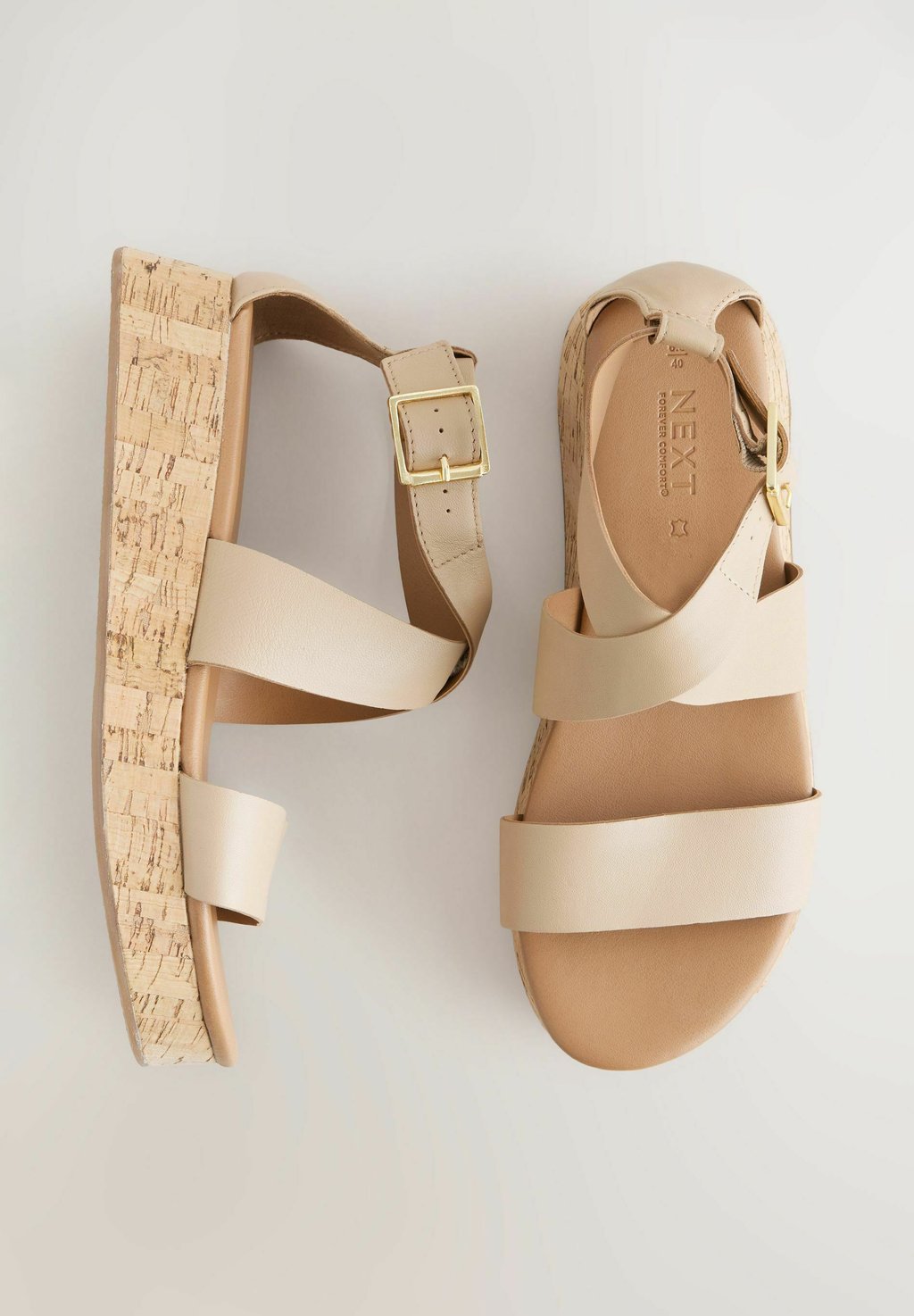 Босоножки на платформе STANDARD WIDE FIT FOREVER COMFORT CHUNKY Next, цвет Mottled Beige — фото 3