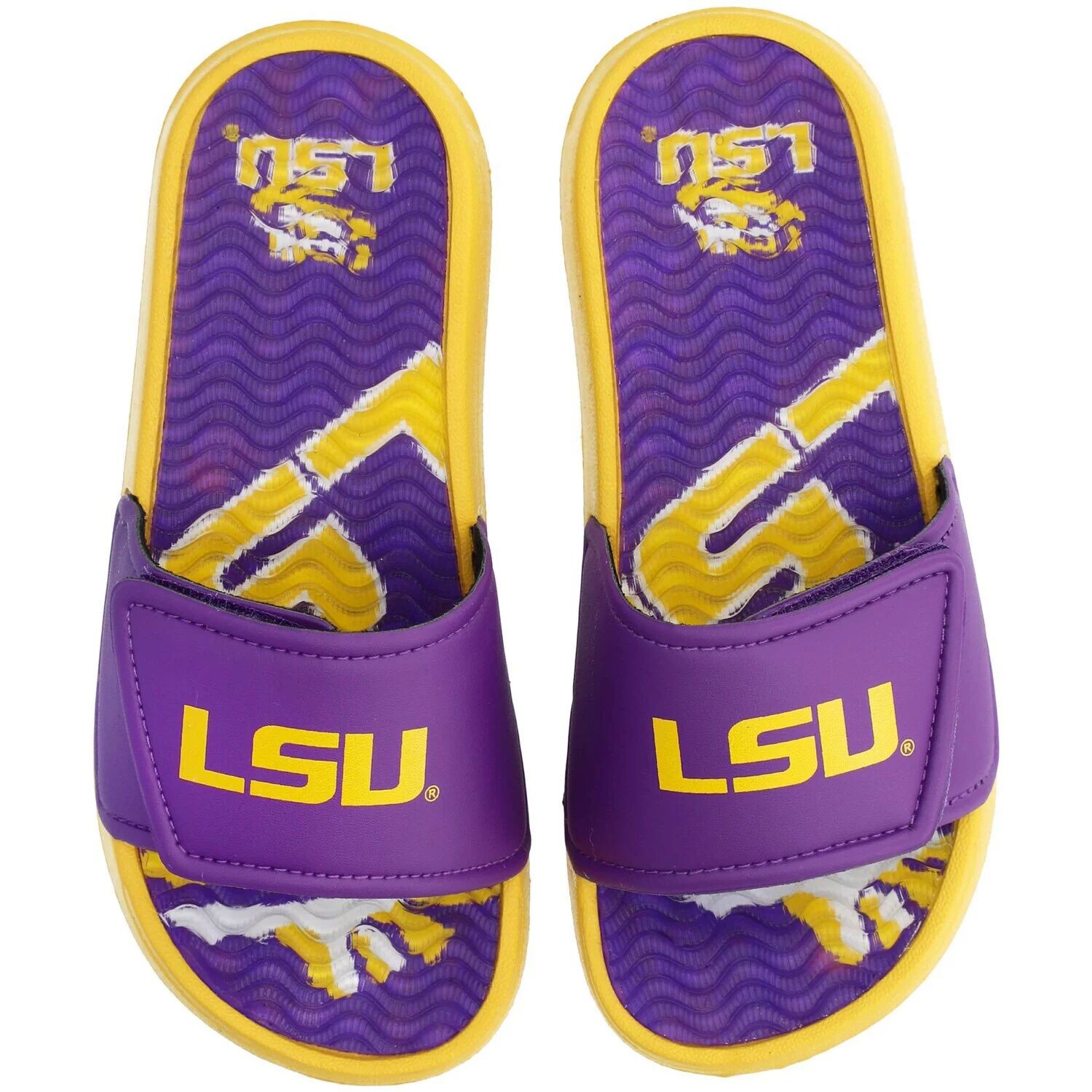 

Молодежные гелевые шлепанцы FOCO LSU Tigers Unbranded