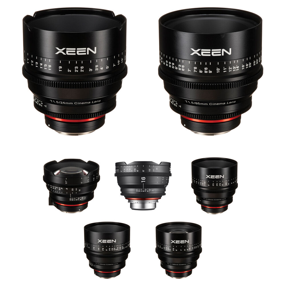 

Комплект из 7 объективов Rokinon Xeen 14, 16, 24, 35, 50, 85, 135 мм Cine (Canon EF)