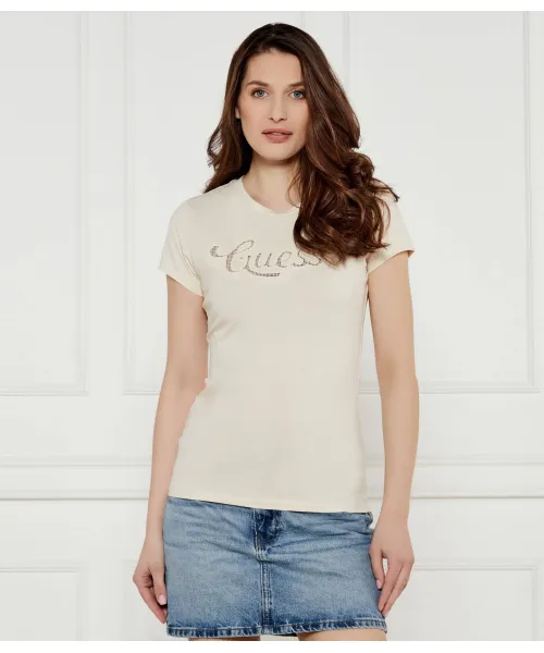 

Футболка Slim fit Guess Jeans, бежевый