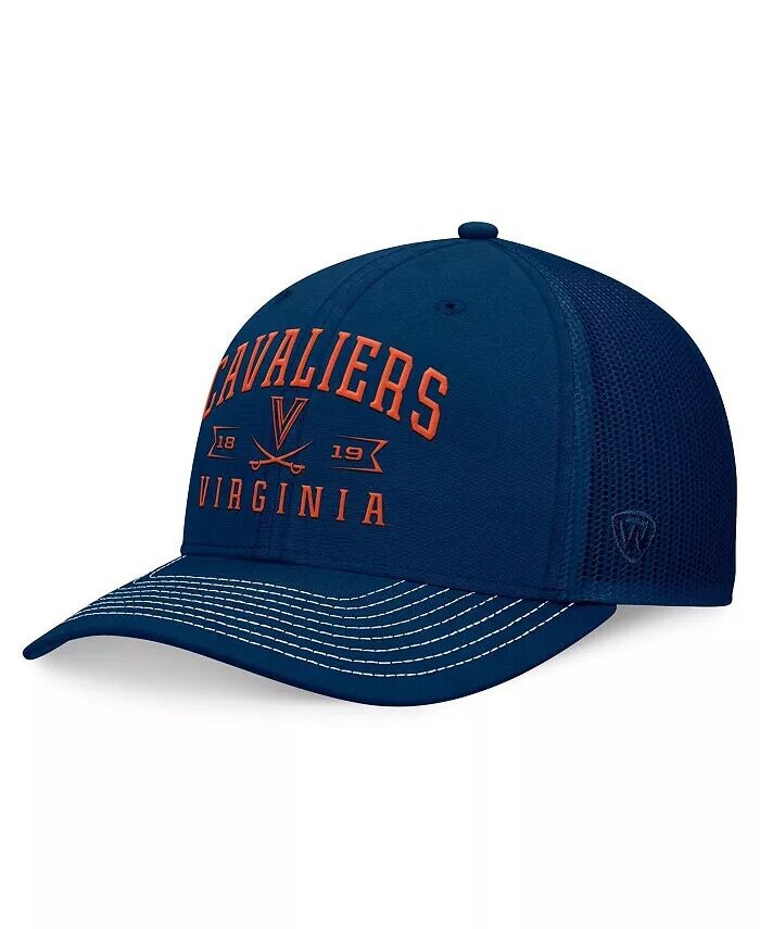

Мужская темно-синяя регулируемая шляпа Virginia Cavaliers Carson Trucker Top Of The World, синий