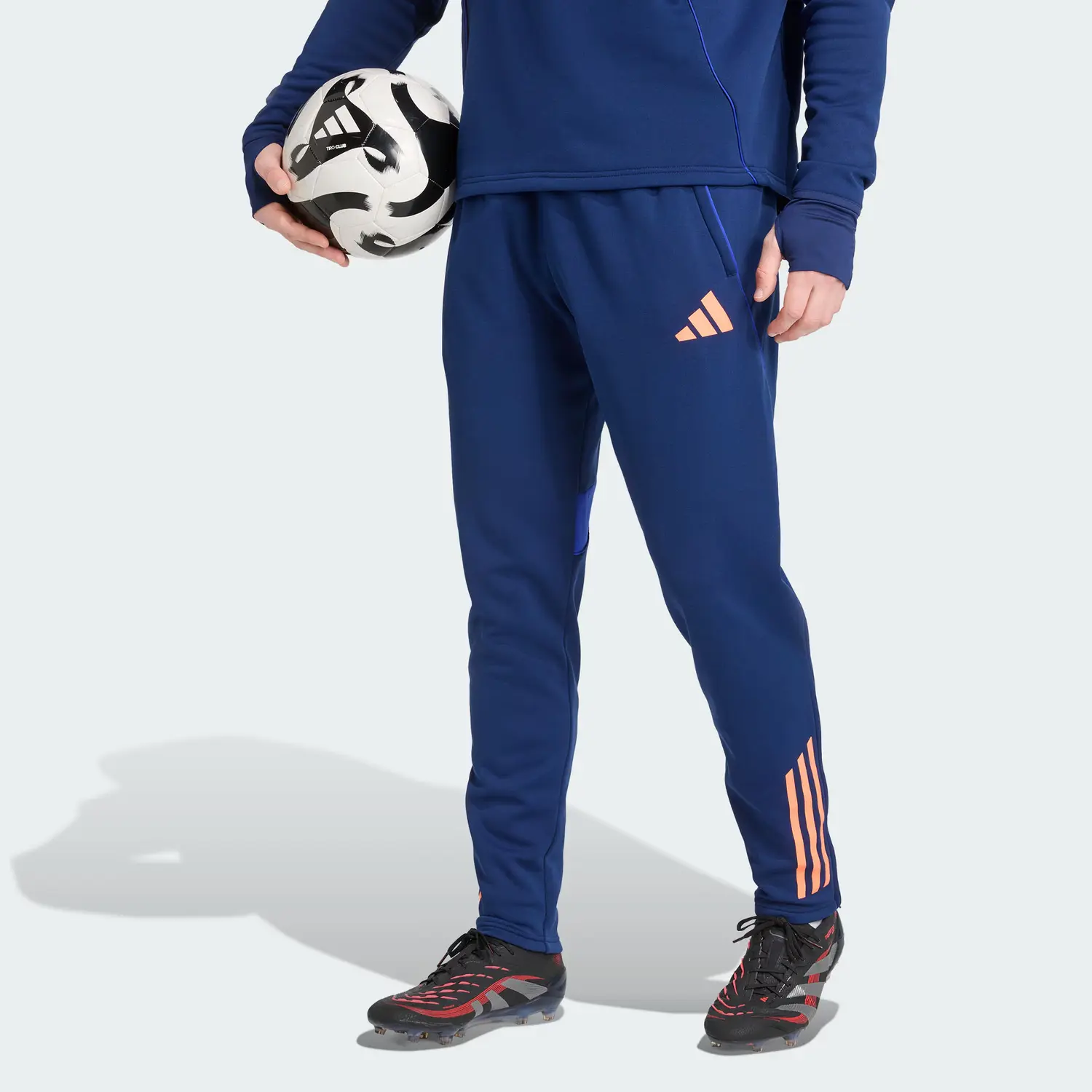 Футболка TIRO 25 COMPETITION TRACKSUIT BOTTOMS Soccer Bottom Men's Adidas, темно-синий/оранжевый — фото 3