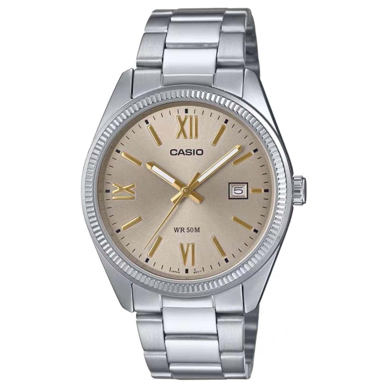 

Унисекс классические золотые часы 44,2 мм MTP-1302DD-9AV CASIO