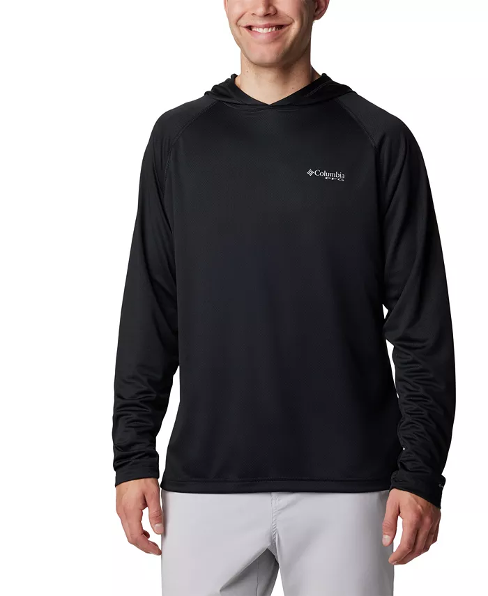 

Мужская толстовка с капюшоном PFG Solar Stream с влагоотводящей технологией и защитой UPF 50 Columbia, черный