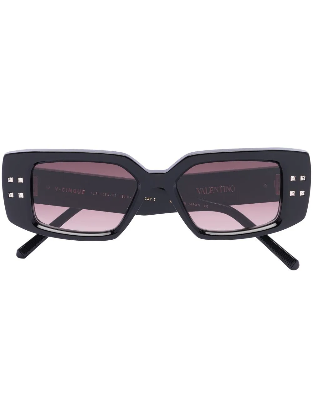 

Солнцезащитные очки Rockstud в прямоугольной оправе VALENTINO GARAVANI EYEWEAR, черный