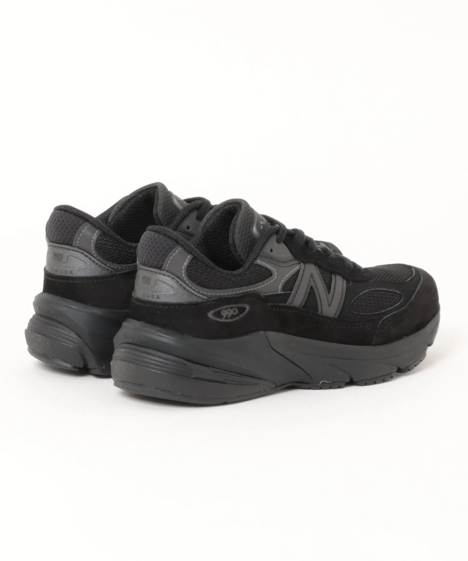 Мужские кроссовки New Balance U990BB6 из натуральной кожи чёрные — фото 2