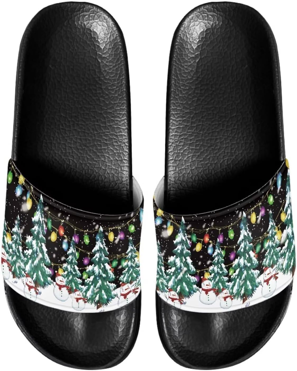 

Шлепанцы для женщин и мужчин с мягкой подошвой, комфортные, нескользящие, летние сандалии Judentidos, Christmas Tree Lights