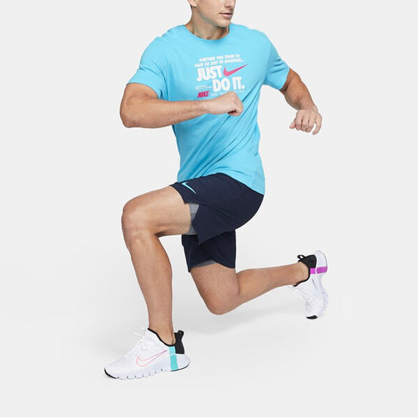 Шорты pro flex с логотипом повседневные спортивные шорты Nike, синий — фото 4