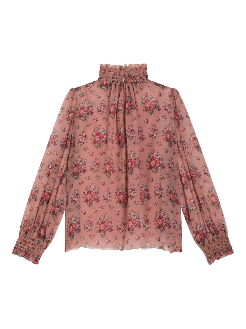 Топ со сборками и цветочным принтом Dolce & Gabbana Kids, розовый — фото 2