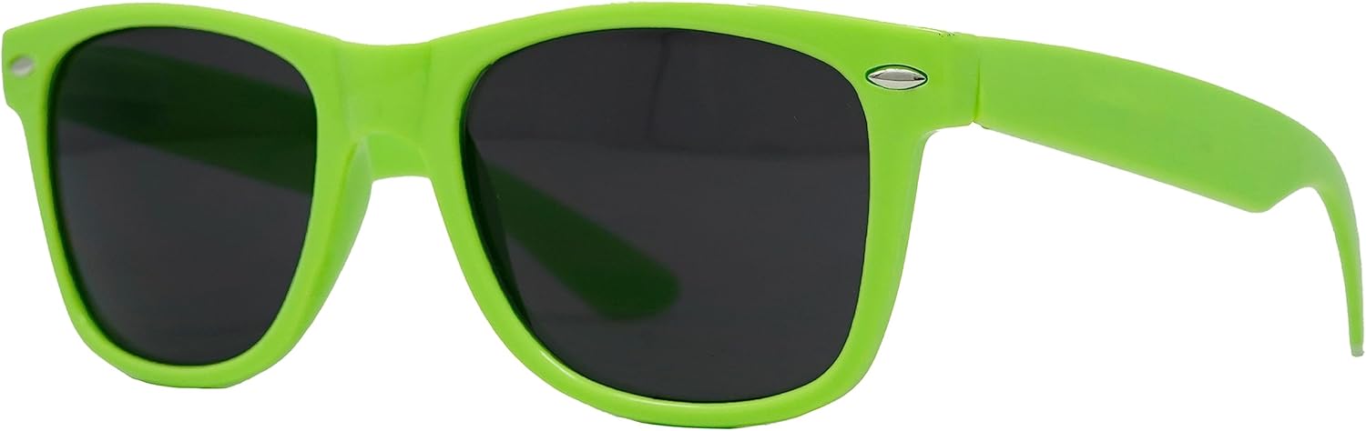 

Стильные поляризованные солнцезащитные очки Funky Junque в стиле ретро — защита от УФ-излучения, классические очки унисекс — для девичника, однотонные, в выгодных комплектах, Solid - Neon Lime