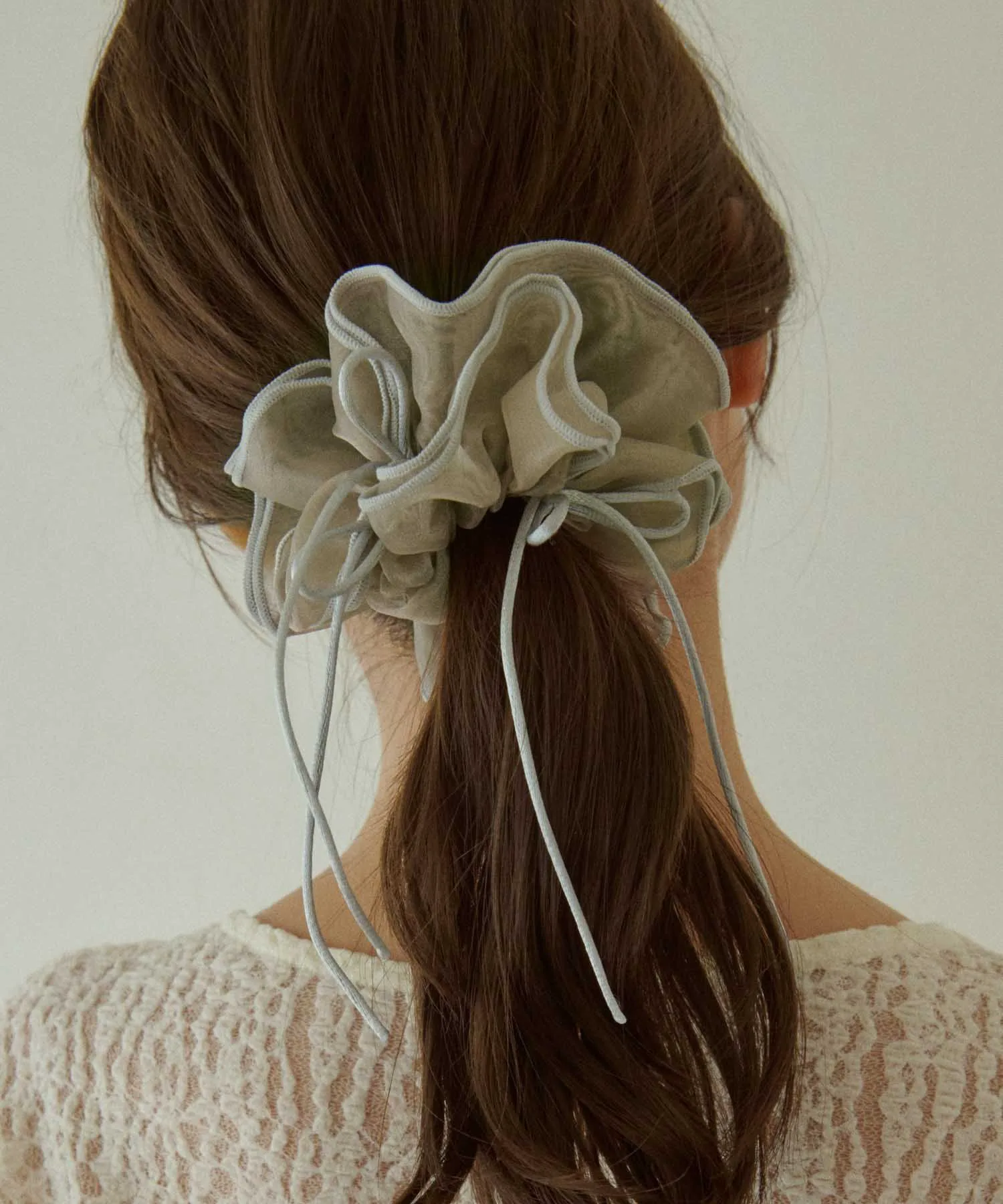 Лента, подвеска, резинка для волос. Goldy, beige