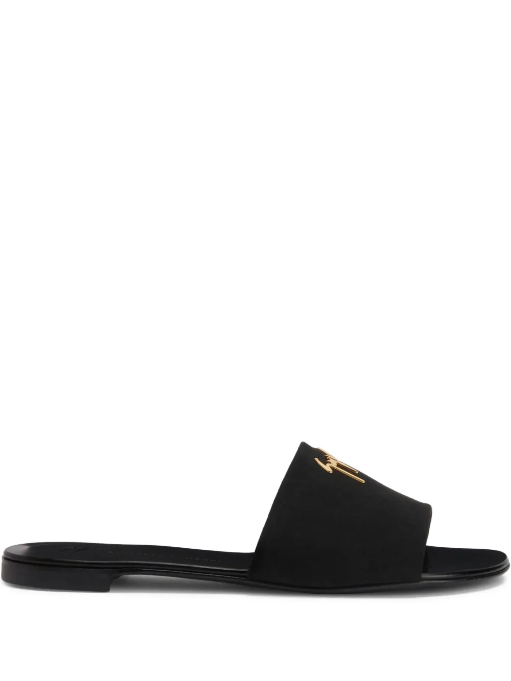 Мюли с логотипом Giuseppe Zanotti, черный