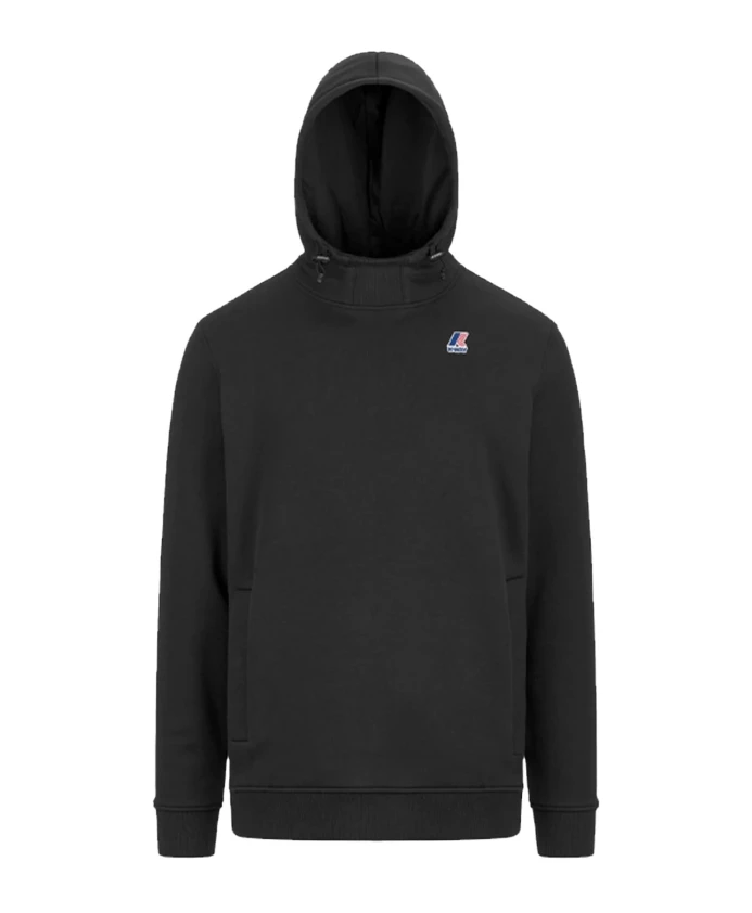 

Черная толстовка с нашивкой и логотипом. K-Way, черный