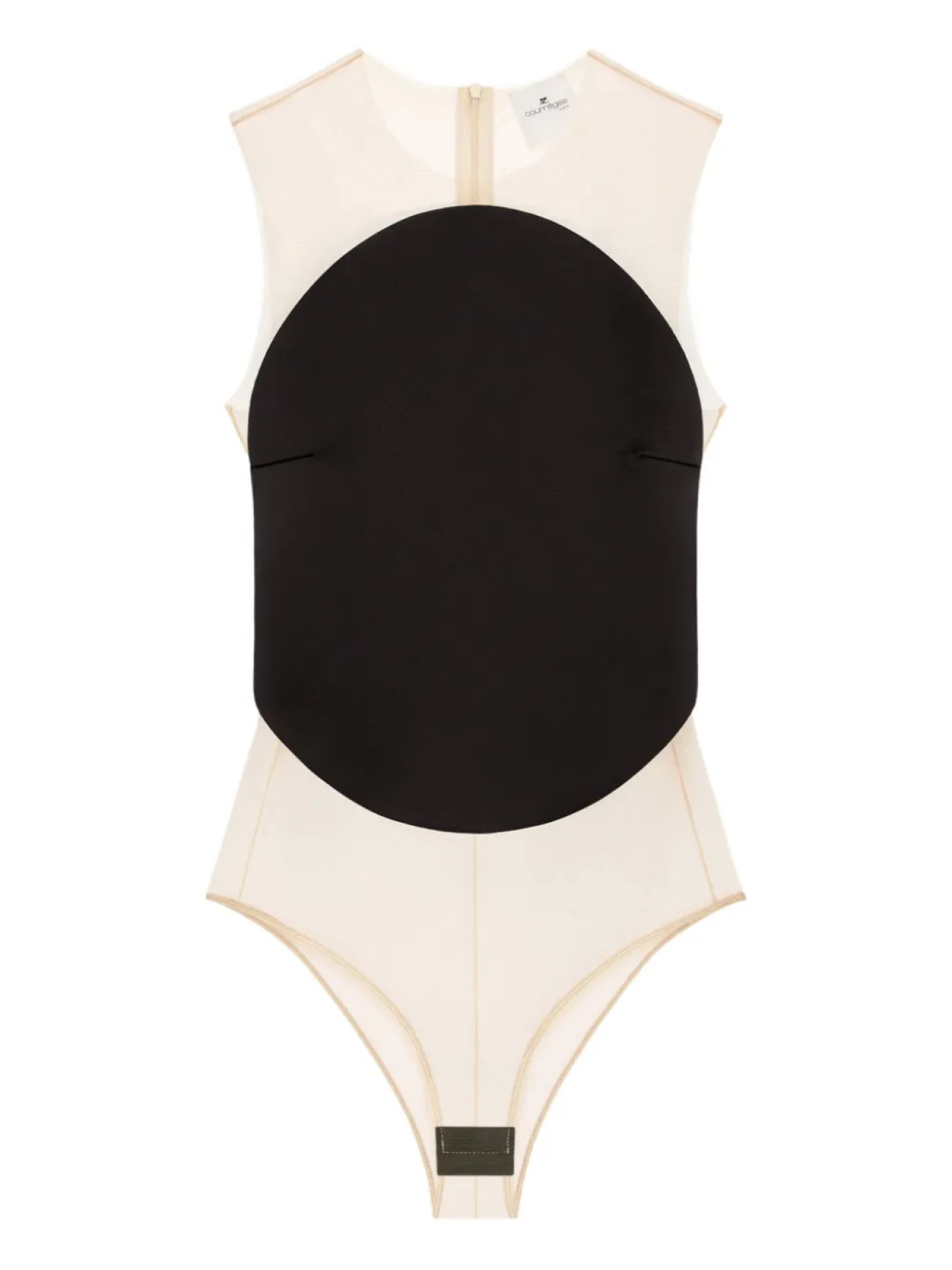 

Courrèges боди асимметричного кроя, черный