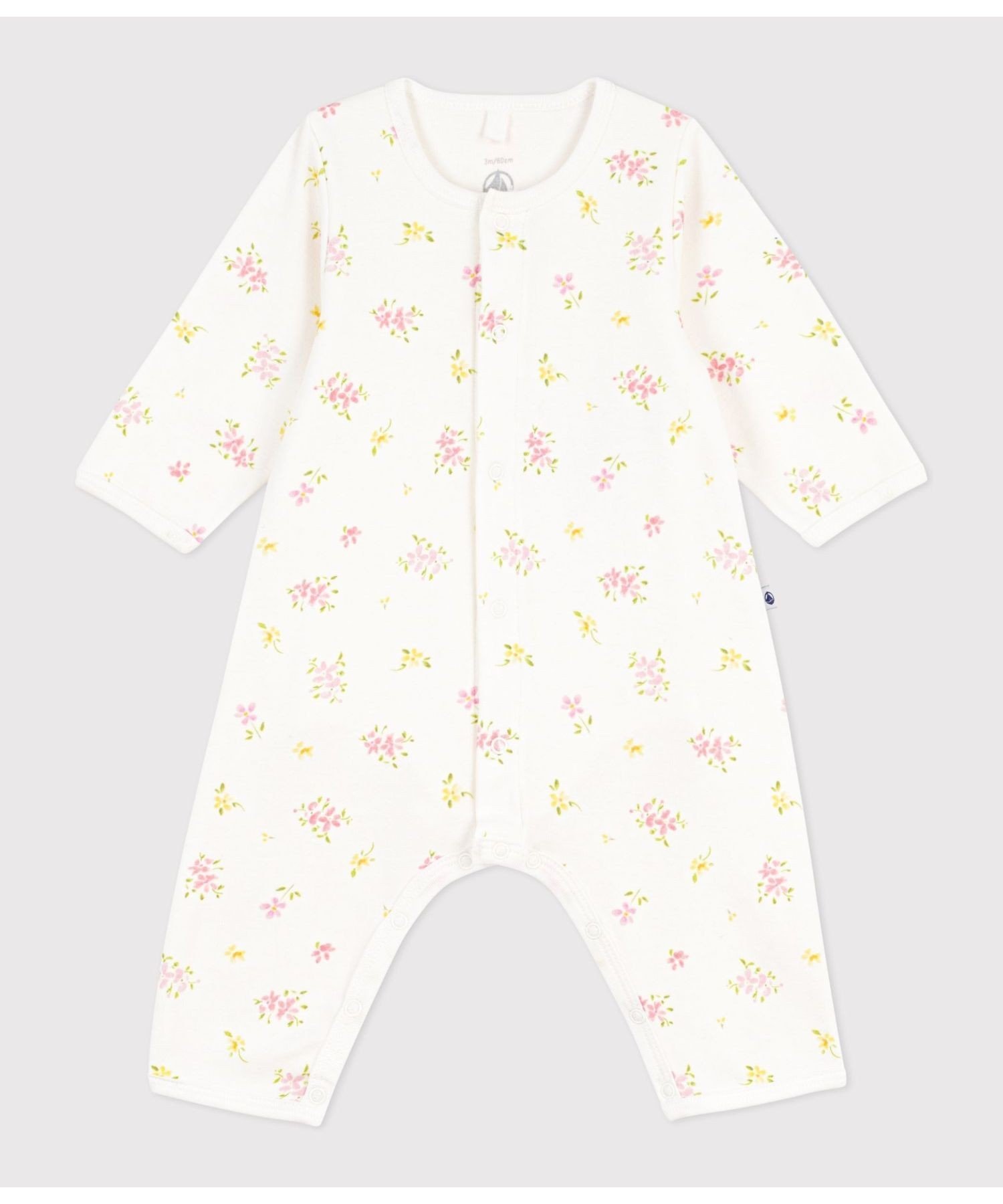 Боди с цветочным принтом Petit Bateau, Off-white/Multicolor