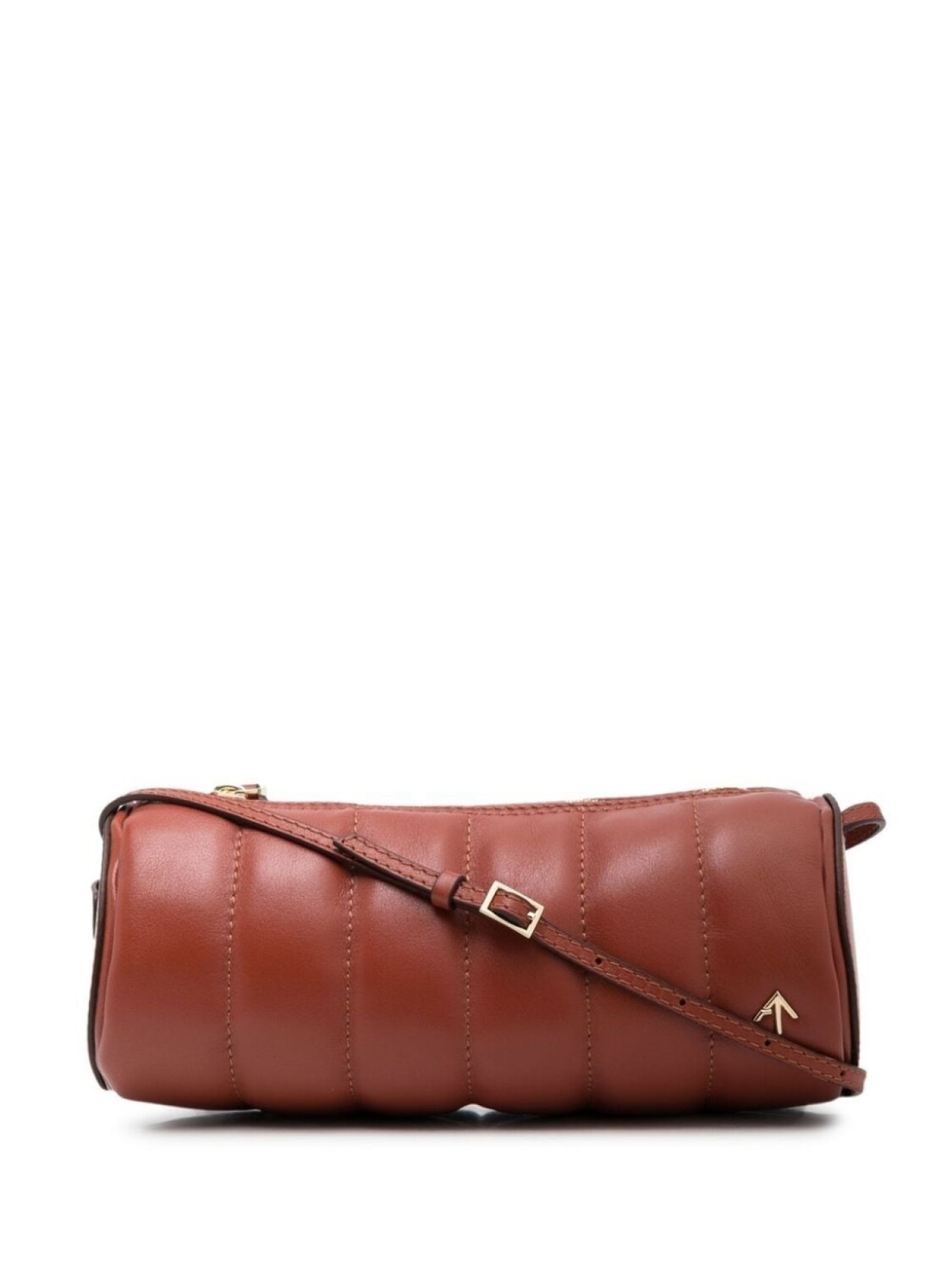 

Manu Atelier сумка на плечо Padded Cylinder в рубчик, красный
