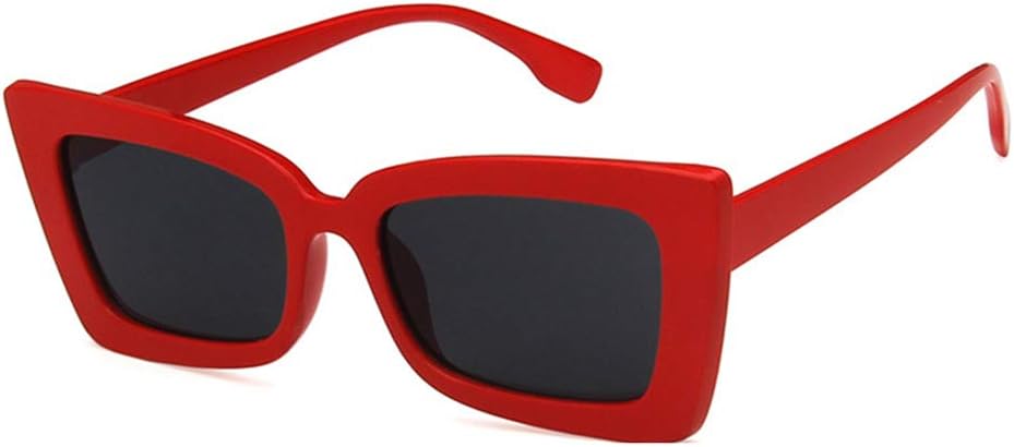 

Женские солнцезащитные очки Shiratori, модные, ярко-черные, серые, для отдыха и путешествий, прямоугольные, неполяризованные, с защитой от УФ-излучения UV400, Red Grey