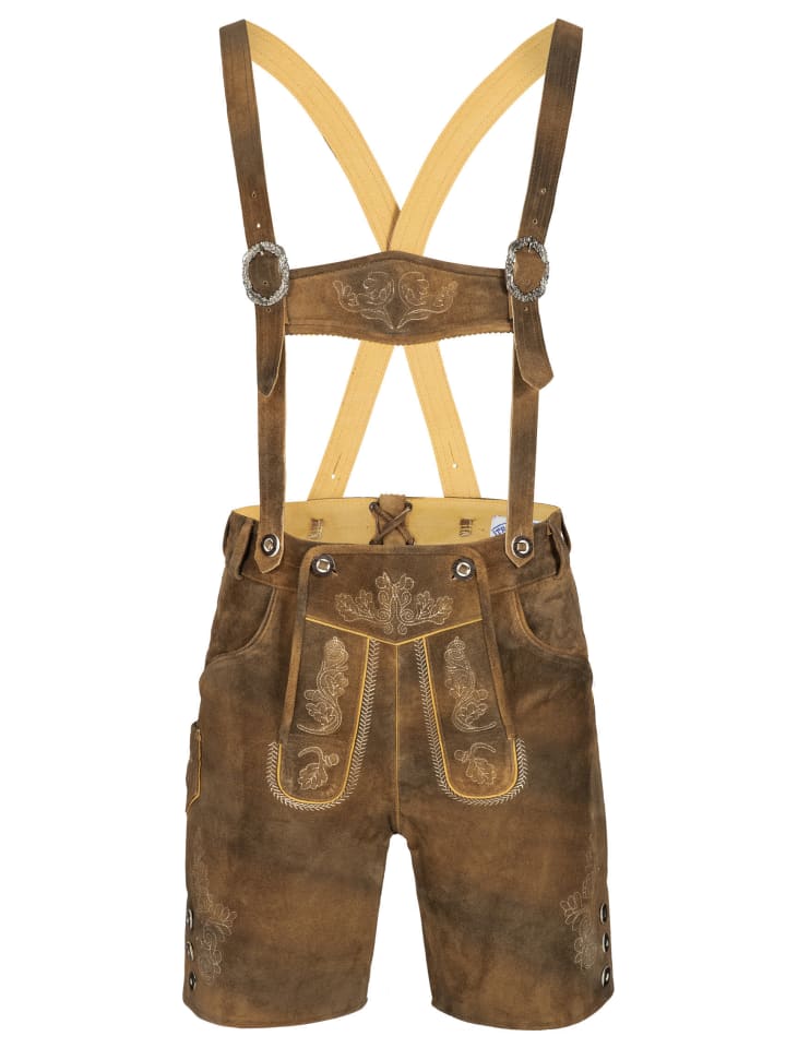 

Nübler Короткие кожаные шорты Berl светло-коричневого цвета в стиле ретро