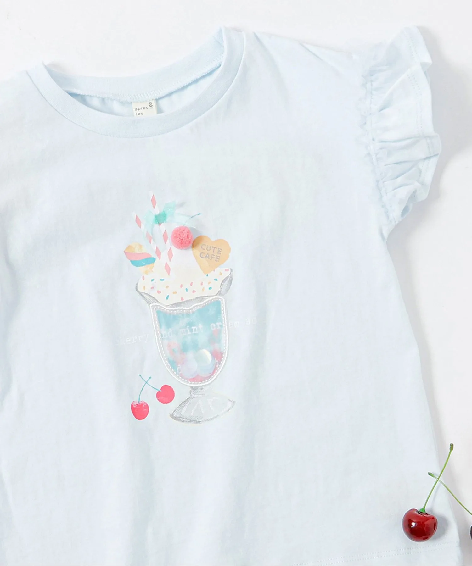 Детская футболка с фрутами и бантом apres les cours Sweets Motif сакс
