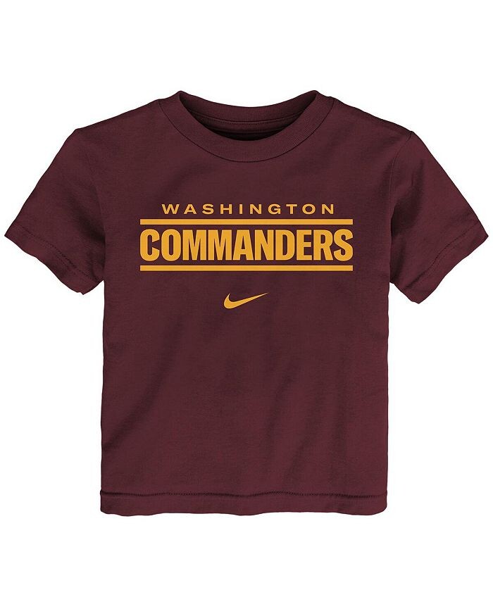 Бордовая футболка с надписью Washington Commanders для новорожденных для дошкольников Nike, красный — фото 3