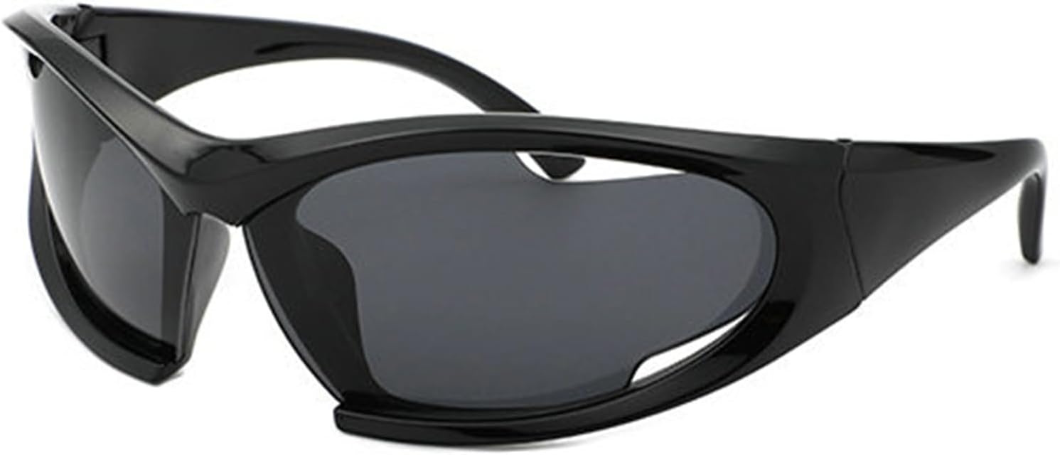 

Модные футуристические солнцезащитные очки овальной формы с обтекаемой формой для женщин и мужчин, стильные спортивные очки в стиле панк 2000-х, защита от ультрафиолета UV400 S68 helena, C1