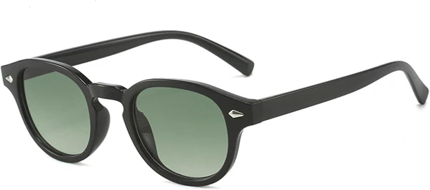 

Мужские солнцезащитные очки с овальными заклепками, прозрачные линзы с градиентом цвета «океан», защита от УФ-излучения UV400, женские солнцезащитные очки голубого цвета DSVIGF, Black Green Gradient