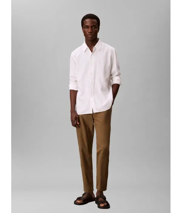 Брюки slim fit Calvin Klein, хаки — фото 2