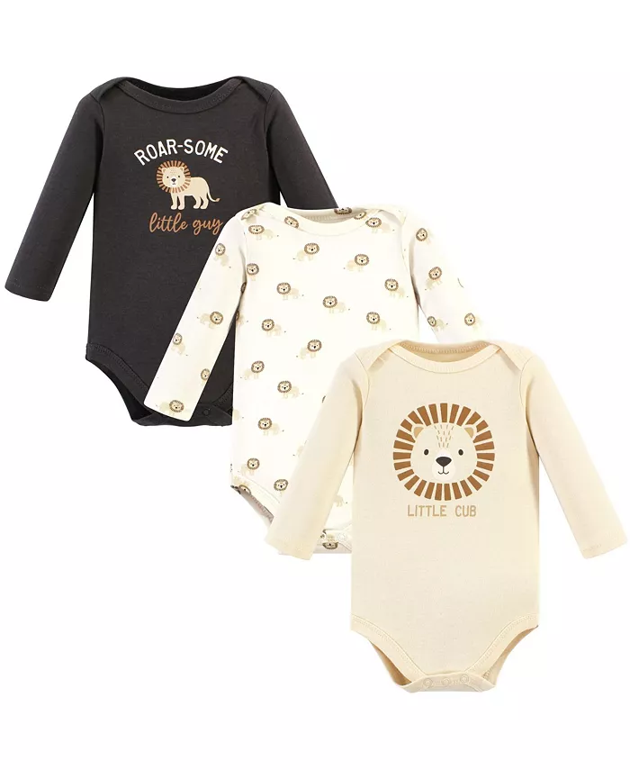 

Детские хлопковые боди с длинным рукавом Hudson для мальчиков Hudson Baby, коричневый