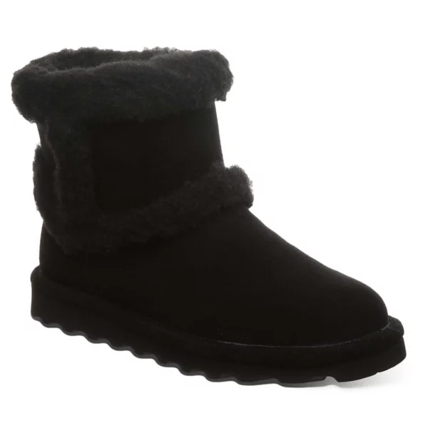 Женские зимние ботинки Kate на шнуровке утепленные комфортные Bearpaw, цвет black black