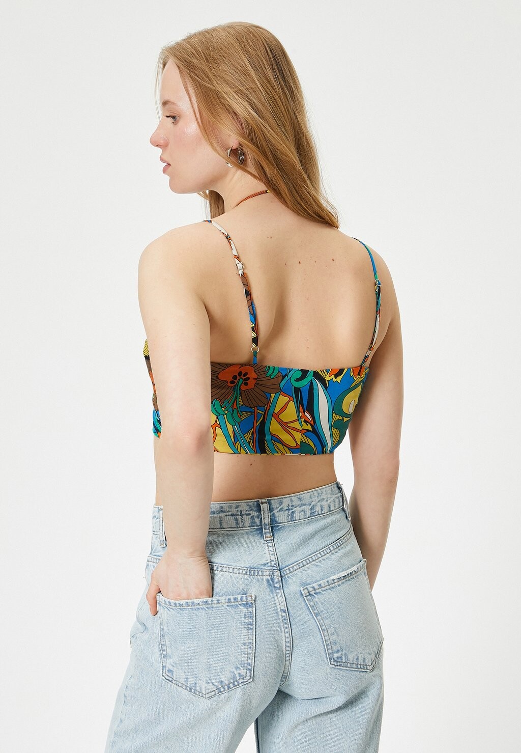 

Топ DRAWSTRING NECK CUT OUT PATTERNED Koton, мультиколор