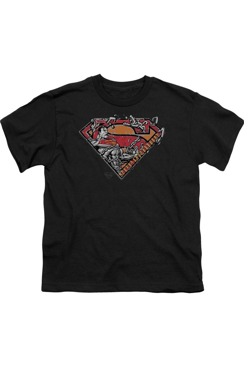 

Футболка с логотипом "Superman Breaking Chain" для подростков Gildan, черный