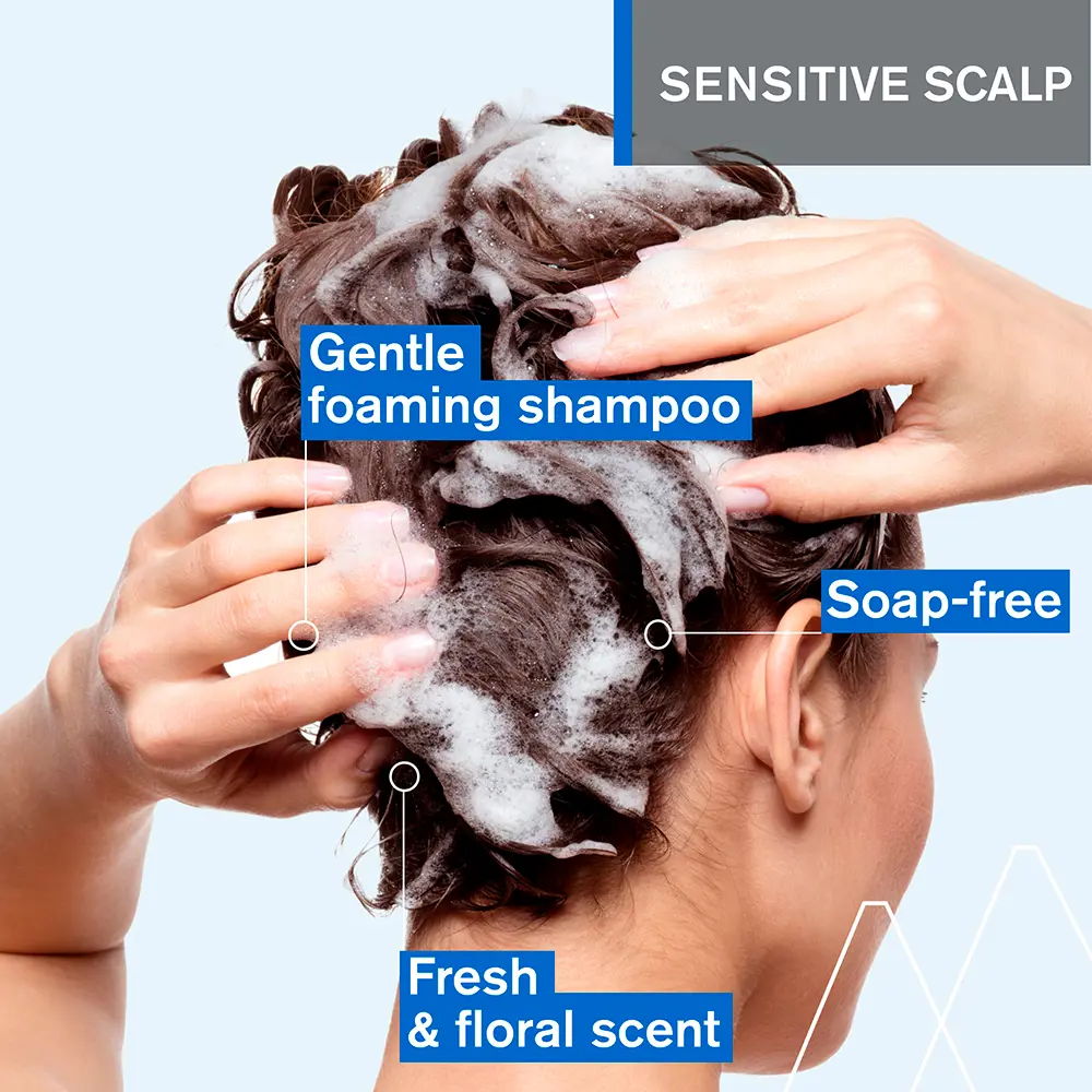 Шампунь Ds hair champú regulador diario con eucalipto - gel espumoso suave, fresco y con flora Uriage, 200 мл. — фото 2