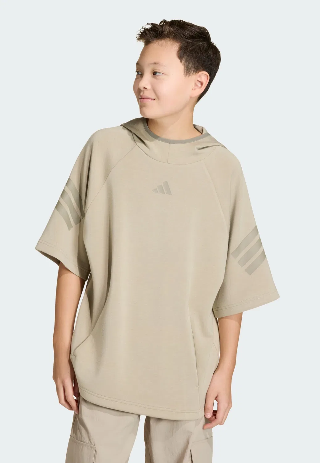 Спортивная толстовка Adidas Sportswear Future Icons светло-коричневого цвета — фото 2