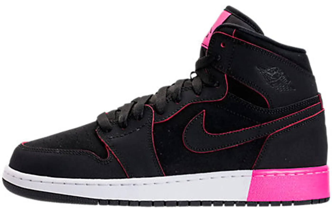 

Кроссовки Jordan 1 Retro High Black Hyper Pink White GS